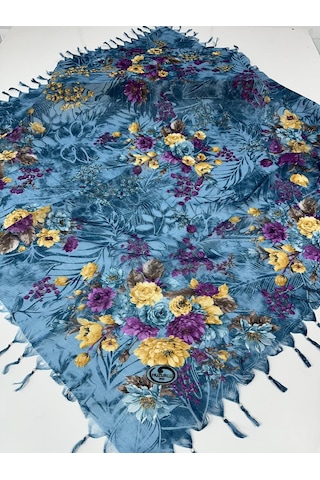 Sökme Boncuklu Pamuk Yazma - 05650 Mavi