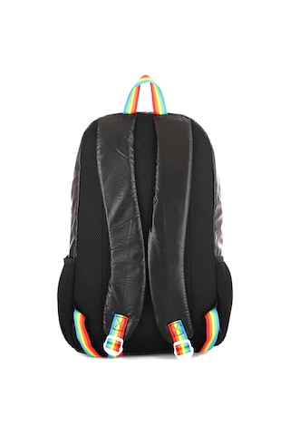 Siyah-siyah Suni Deri Unisex Sırt Çantası Ccs 51517 Sırt Çantası Siyah-siyah Siyah