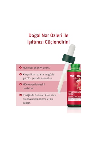 Weleda Pomegranate & Maca Peptides Nar Özlü Nemlendirici ve Sıkılaştırıcı Yüz Bakım Serumu 30ml