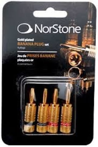 Norstone Gold Banana Plug Set Of 4
