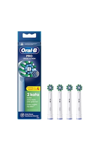 Oral-b Cross Action X-filament Şarjlı Diş Fırçası Yedek Başlığı 4 Adet