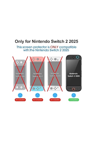 Nintendo Switch 2 7.9 İnç Uyumlu 9h Ekran Koruyucu Nintendo Switch 2 2025