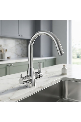 Ideal Standard Calista Eviye Bataryası-krom-arıtma Cihazı Uyumlu krom