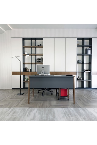 Zenith Çalışma Masası 120cm Antrasit Ceviz