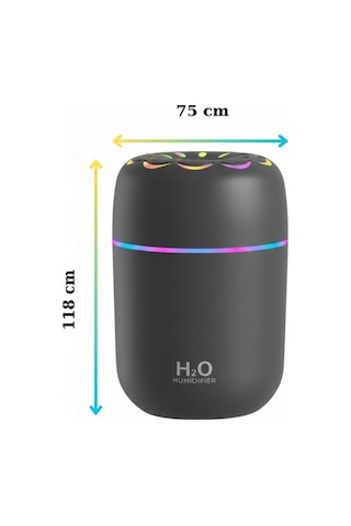 250ml Rgb Işıklı Süper Sessiz Type-c Mini Hava Nemlendirici & Aroma Difüzör
