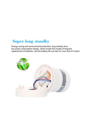 Symbee Tuya Wifi Optik Duman Algılayıcı, Uzak Kumanda App, 85db Alarm, 5 Yıllık Li-pil, Beyaz, Bağımsız Yangın Uyarıcısı