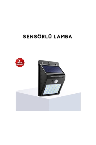Solar Güneş Enerjili Hareket Sensörlü 4 Taraflı Bahçe Lambası - Ip65 Su Geçirmez 100 Led
