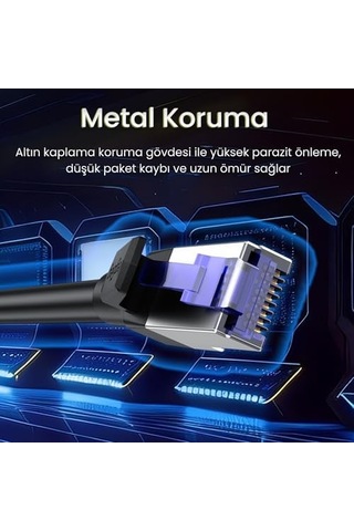 Cat7 10gbps Gigabit 600mhz Ftp Rj45 Ethernet Kablosu 10 Metre