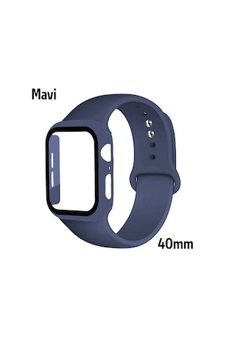 Ally Apple Uyumlu Watch 4-5-6 40 MM Silikon Kordon Kayış Ve Ekran Koruyu