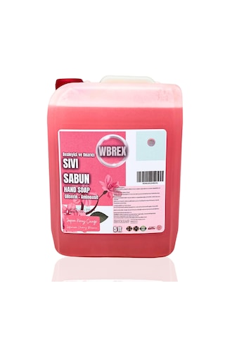 Wbrex Japon Kiraz Çiçeği Besleyici ve Onarıcı Sıvı El Sabunu 4 x 5 L