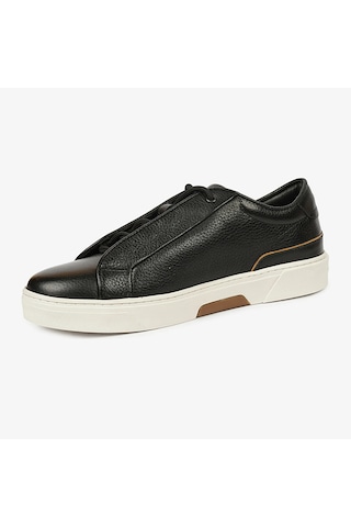 Greyder 17420 Erkek Siyah Hakiki Deri Sneaker Ayakkabı Siyah