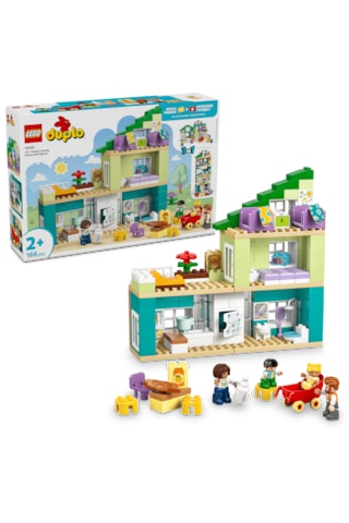 LEGO® DUPLO® Kasabası 3’ü 1 Arada Figürlü Modern Aile Evi 10470 -2 Yaş ve Üzeri Çocuklar için Aksesuarlar İçeren Yapım Seti (166P)