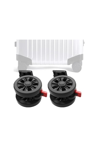 Homyl Bavul Siyahı Için Dayanıklı Frenli 2x Bagaj Siyah Siyah