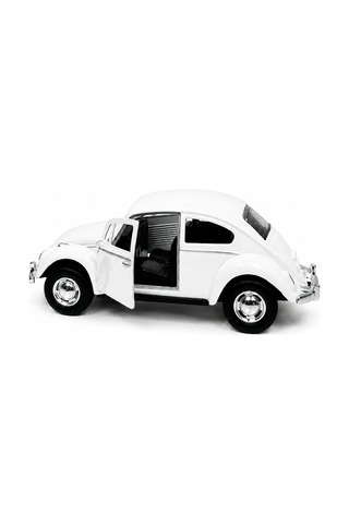 Beyaz Metal Klasik Vosvos Oyuncak Araba Açılır Kapılı Çek Bırak Model Araç