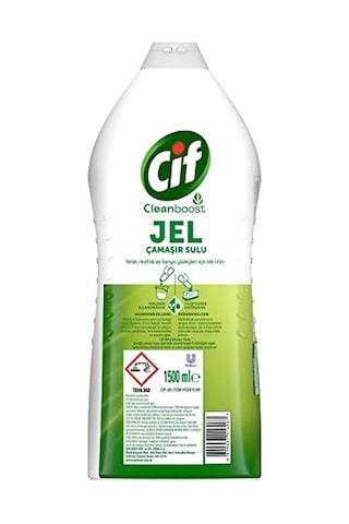 Cif Jel Yüzey Temizleyici Cleanboost Tüm Yüzeyler İçin Leke Çıkarıcı Çamaşır Sulu Bahar Ferahlığı 1500 Ml