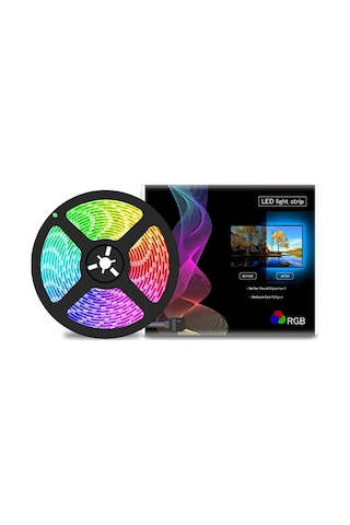 Dianziye 5v Usb Rgb Led Işık Şeridi 5050 30 Led/m, Müzik Ses Kontrolü, 20 Tuşlu Kumanda, Renk Değiştirme, Ev Dekorasyonu, 2m 60 Led