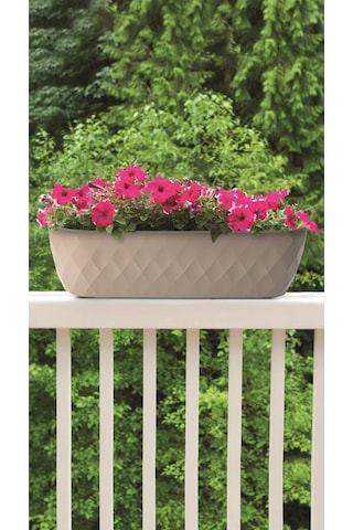 Omnipazar Krs-472 Dekoratif Yakamoz Balkon Saksı 6.5 Litre No 2 Krem