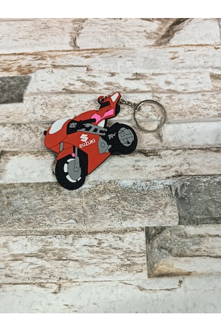 Suzuki Kırmızı Motosiklet Anahtarlık