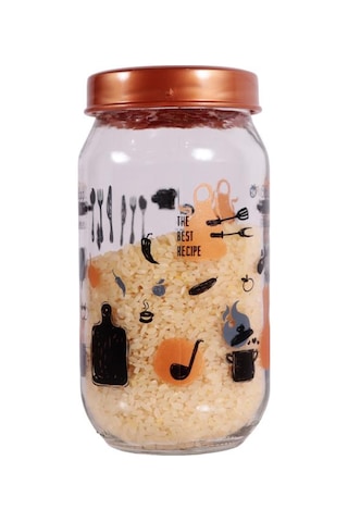 Herevin 139357-810 Desenli Kavanoz Seti 3'lü 425-660-1000 Ml Bakır