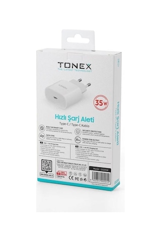 Tonex Apple Uyumlu iOS 35w Type-c To Type-c 35w 3.4a Yeni Nesil Şarj Aleti Seti