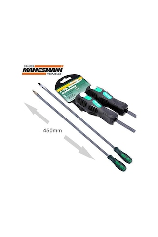 Mannesmann 11250 Uzun Tornavida Seti Düz Ph2 x 450 MM