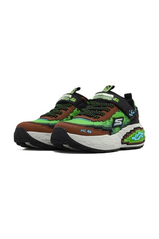 Skechers Mega-craft 4 K Kids Sneaker Lastik Bağcıklı Cırtlı Çocuk Ayakkabısı Yeşil Yeşil