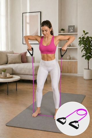 Spor Byfit Yüksek Sert Tutacaklı Pilates Egzersiz Direnç Lastiği