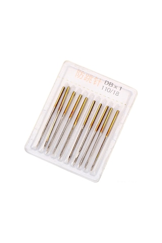 Monyee Endüstriyel Atlama Önleyici Dikiş Makinesi İğnesi Db18 Numara 10 Adet Aksesuar Seti Mor