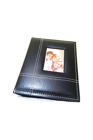 10x15 Cm 4x6 Fotoğraf Albümü 200'lük Deri Siyah