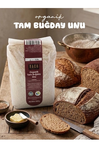Baca Organik Tam Buğday Unu 1000 G