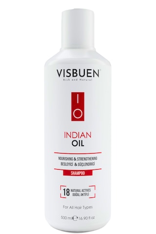 Visbuen Hint Yağı 18 Doğal Aktifli Hızlı Saç Uzatma Etkili Şampuan 500 ML