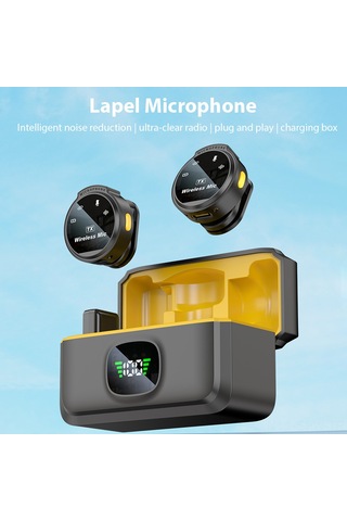 Maiyame 2.4ghz Kablosuz Mikrofon Seti - Çift Mikrofon, Şarj Kabinli, Type-c Şarj, 20hz-20khz Frekans Aralığı