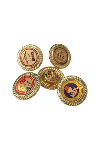 Kişiye Özel Rozet - Kişiye Özel Metal Rozet 10 Adet Renkli