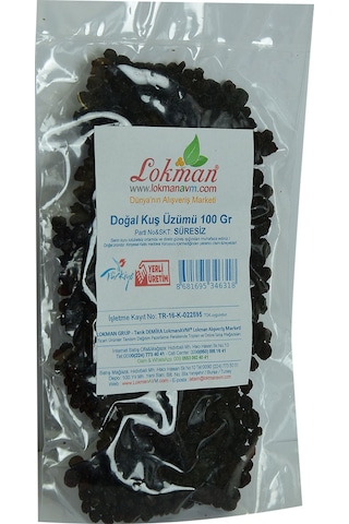 Lokman Avm Kuş Üzümü Doğal 100 G