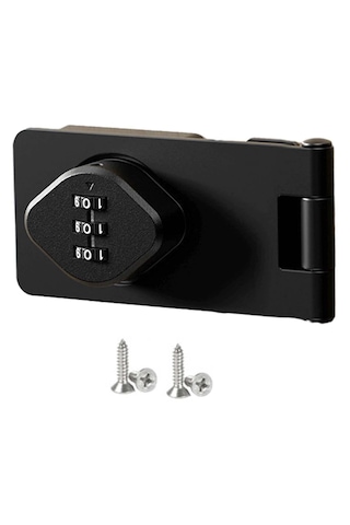 Homyl Dolap Kapı Kilidi Vidalı Çekmece Ahır Siyah-3,5-inç