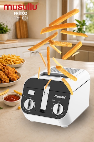 Musullu FRY-031 2000 W Zamanlayıcılı Fritöz