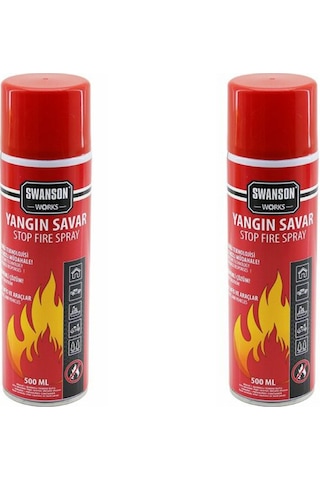 2 Adet Yangın Söndürücü - Yangın Savar Sprey 500ml + 500 Ml Ev - Ofis - Oto Araç Ateş Boğucu Köpük Tabaka Oluşturur Go-53-vice 03664