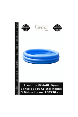 Premium Etkinlik Oyun Bahçe 58446 Cristal Renkli 3 Bölme Havuz 168x38 Cm Çok Renkli
