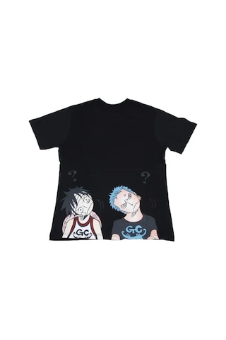 One Piece Logo Tişört Siyah Çok Renkli