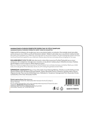 Mammacomica Purkids Prebiotikli Vegan Şampuan Ve Köpük Sabun 2'li Hijyen Paketi