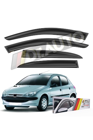 Peugeot 206 1998-2008 Arası Cam Rüzgarlığı 4'lü