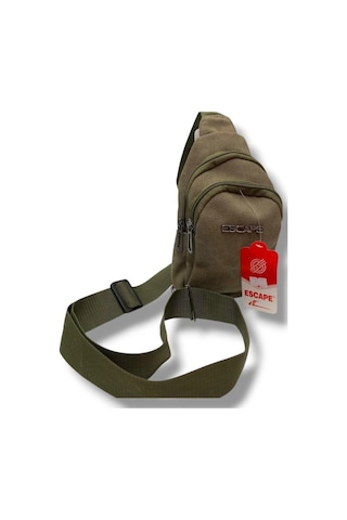 Escape 3520-25 Kanvas Kumaş Orta Boy Askılı Çapraz Çanta Haki