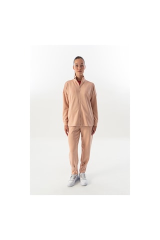 Maraton Comfort Kadın Dik Yaka Pembe Eşofman Üstü