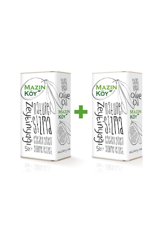 Mazınköy Erken Hasat Soğuk Sıkım Naturel Sızma Zeytinyağı Teneke 2 x 5 L