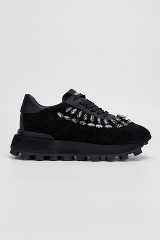 Valmenti Kadın Siyah Süet Deri Sneakers & Spor Ayakkabı 1011 6187 Bn Ayk Sk23/24 Siyah
