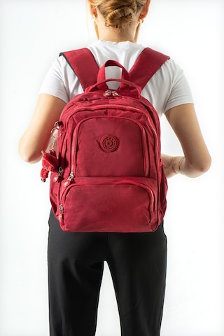 Ultra Hafif Çok Cepli Orta Boy Sırt Çantası Kırmızı Model: 571-4h