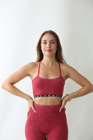 Nature The Brand Kadın Sporcu Sütyeni - Seamless Ve Toparlayıcı Sırt Detaylı Bra Acid Pembe Vişne