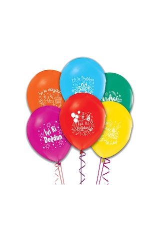 İyi Ki Doğdun Baskılı Balon 10 Adet 1