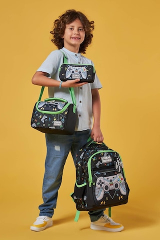 Coral High Kids Siyah Fosforlu Yeşil Gamer Desenli 3 Lü Okul Çanta Seti Set0123654