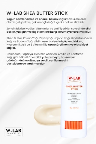 W-Lab Cosmetics Shea Butter Stıck 8 Gr